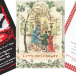 Vintage Christmas Party Invitations Vintage Christmas Party Invitations